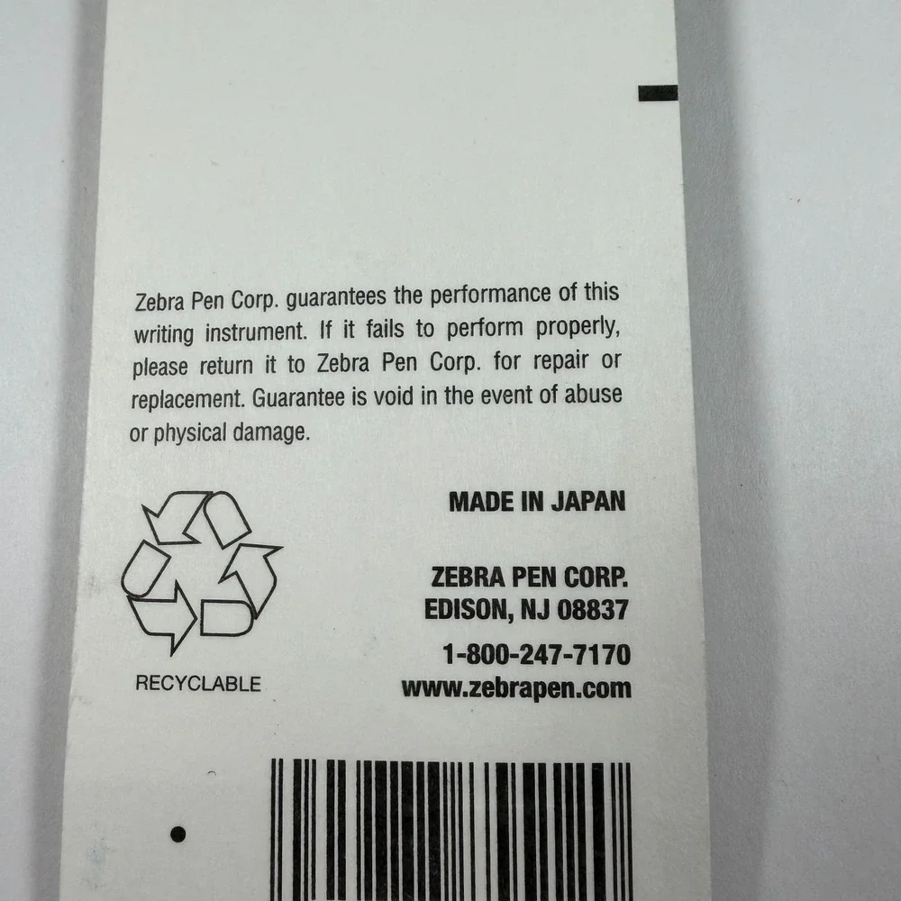 Zebra Pen Refill 0.7mm Black Ink F-301 F-402‎ NOTUS 500 (3 PenRefills)